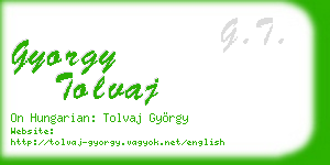 gyorgy tolvaj business card