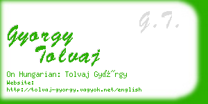 gyorgy tolvaj business card